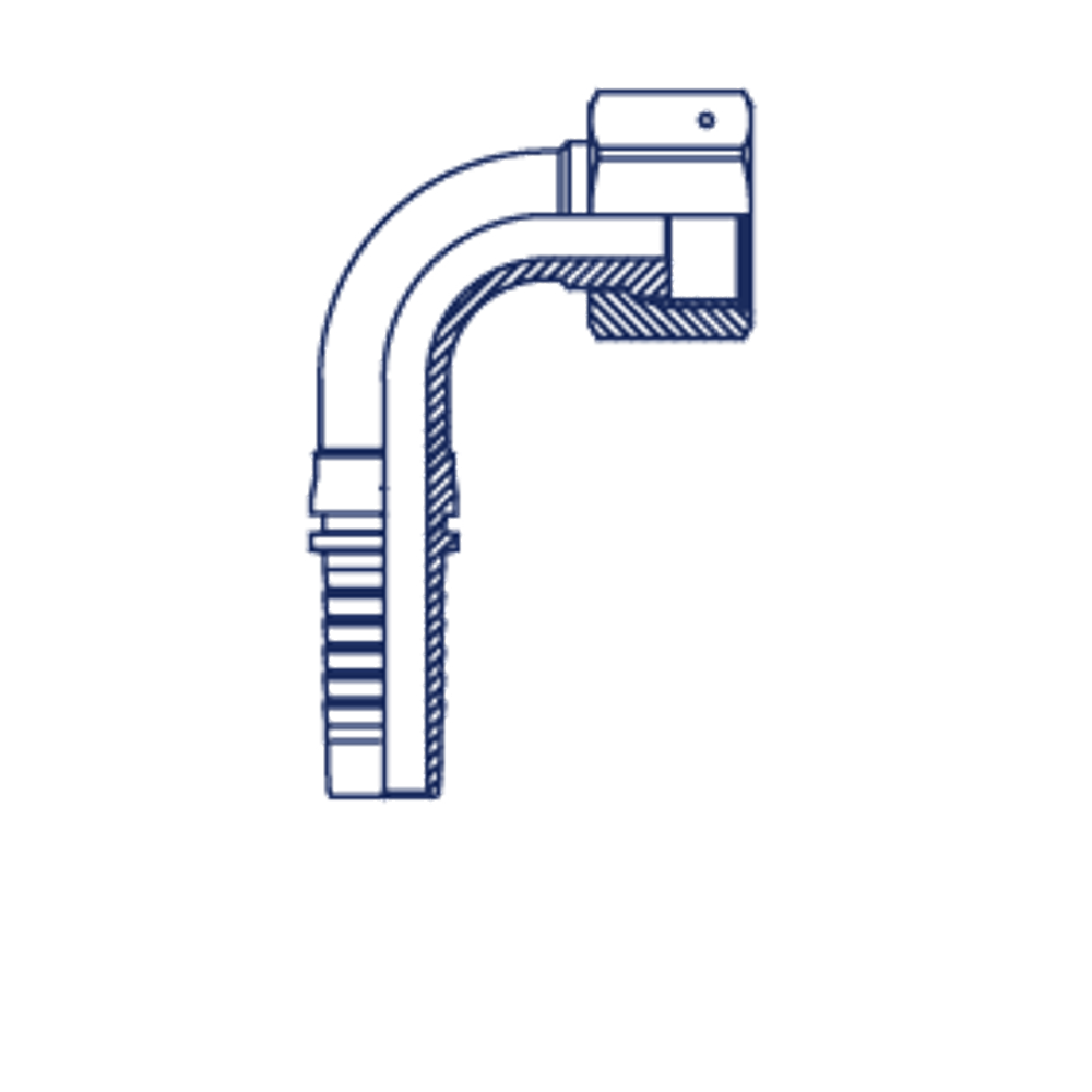 Фитинг DN 12 ORFS (Г) 1 (90)