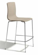 Стул полубарный пластиковый Scab Design Alice Barstool, хром, тортора