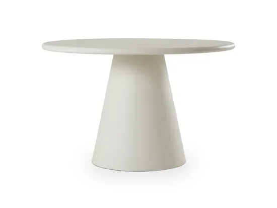 Стол обеденный Gabi белый микроцемент 120