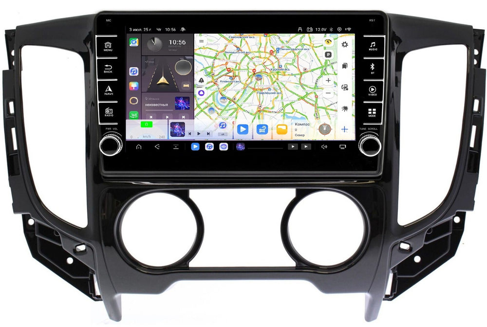 Магнитола для Mitsubishi L200 2015-2024 (кондиционер), FIAT Fullback - Carmedia OL-9567-1 (кнопки и крутилки) Android 13, TS20, 6+128Гб, CarPlay, 4G SIM-слот