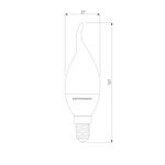 Светодиодная лампа "Свеча на ветру" Dimmable CW35 7W 4200K E14 BLE1450