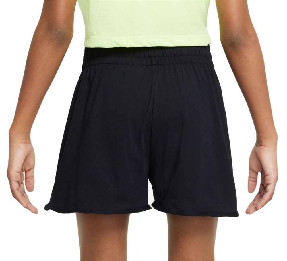 Шорты для девочки теннисные Nike Dri-Fit Breezy High-Waisted Training Shorts - черный