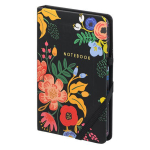 Записная книжка Basir на резинке, формат А5, серия "Цветы", переплет 7БЦ, 21*14.5 см, 80 листов, 4 цвета ассорти