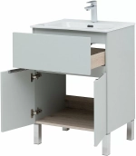 Тумба с раковиной Aquanet Алвита New 277548 60 серый