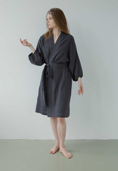 Халат Luxberry Муслин и комфорт графитовый