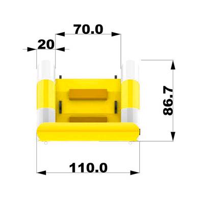 Надувная лестница для бассейна из ПВХ с бассейном, жёлтый, 1.82*1.1*0.87 м