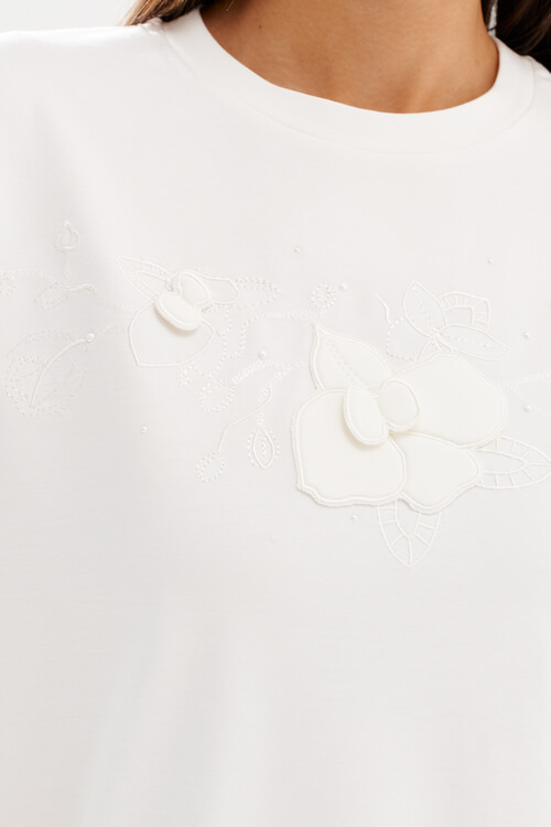 23559 Свитшот женский (молочный)