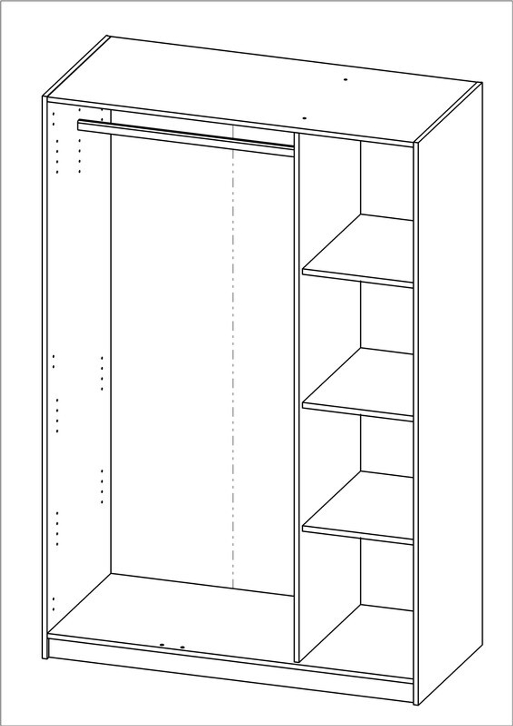 Шкаф ОРИОН, 3 двери, белый