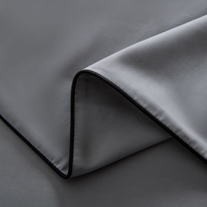 Комплект постельного белья Однотонный Сатин Элитный «Элегантный пепел»