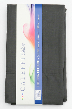 Простыня на резинке 220x200 Сaleffi Raso Tinta Unito с бордюром сатин антрацит Италия