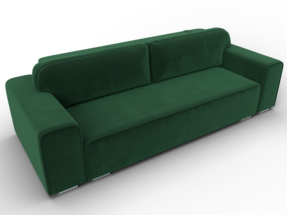 Диван прямой Лига-029, ВЕЛЮР Зеленый