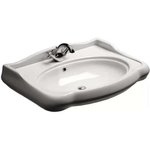 Тумба Лоренцо 100, цвет белый без патины рак. Виктория фаянс/Лоренсо лит. мрамор