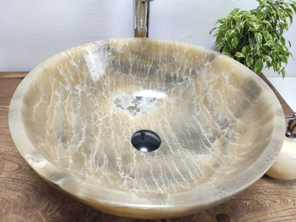 Раковина из оникса Bowl Grey Medium TinLip BO-61032 45*45*17