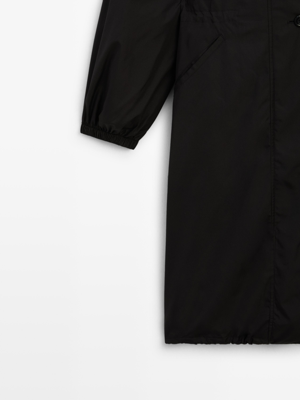 Massimo Dutti Парка со съемным внутренним жилетом и водоотталкивающей пропиткой, черный