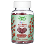 Human Beanz, Kids, мармеладки с витамином D3, клубничное мороженое, 120 мармеладов (12,5 мкг в каждой мармеладке)