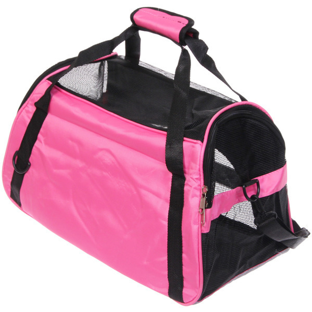Сумка - переноска для животных «ЛЮБИМЫЙ БРО», цвет розовый, размер М, 46*24*25см/до 7кг (Пакет и Лейбл)