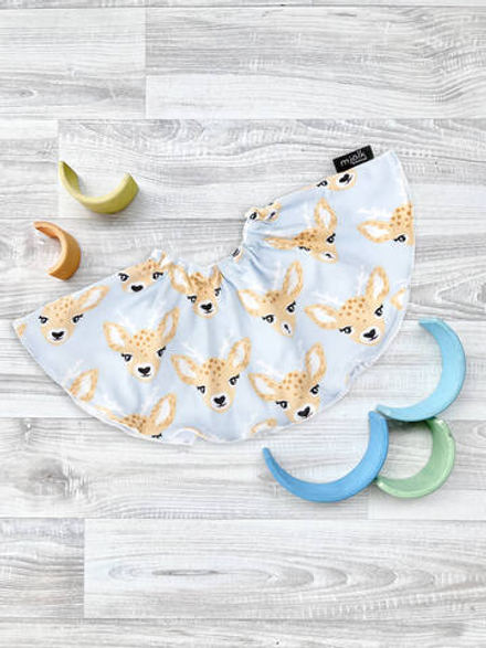 Двусторонний нагрудник Mjölk Оленята NEW