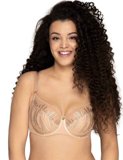 Бюстгальтер plus size на косточках с сшивной чашкой (Размер: 95H) (Цвет: телесный)