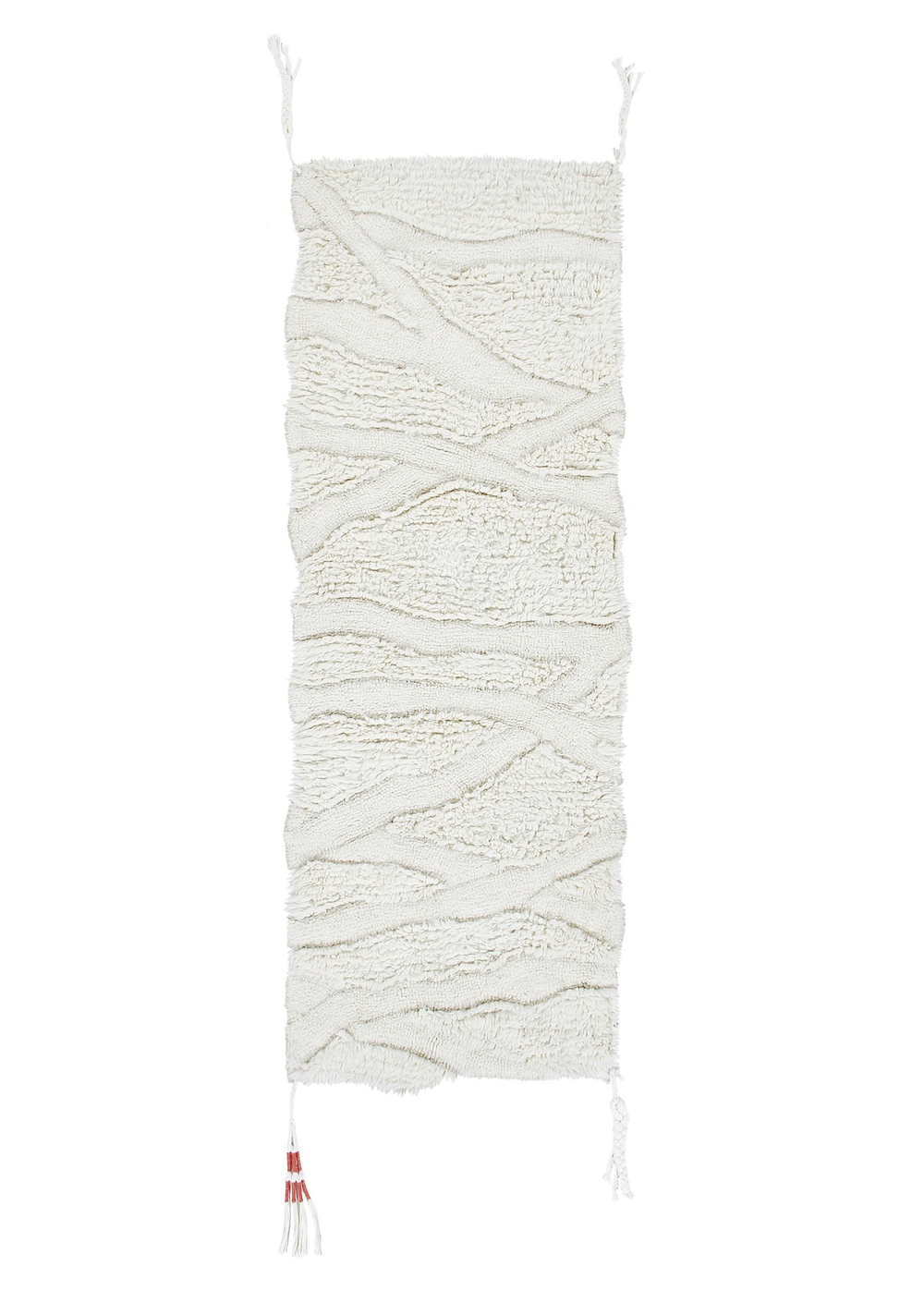 Шерстяной стираемый ковер Lorena Canals Enkang Ivory P (70 x 200 см)