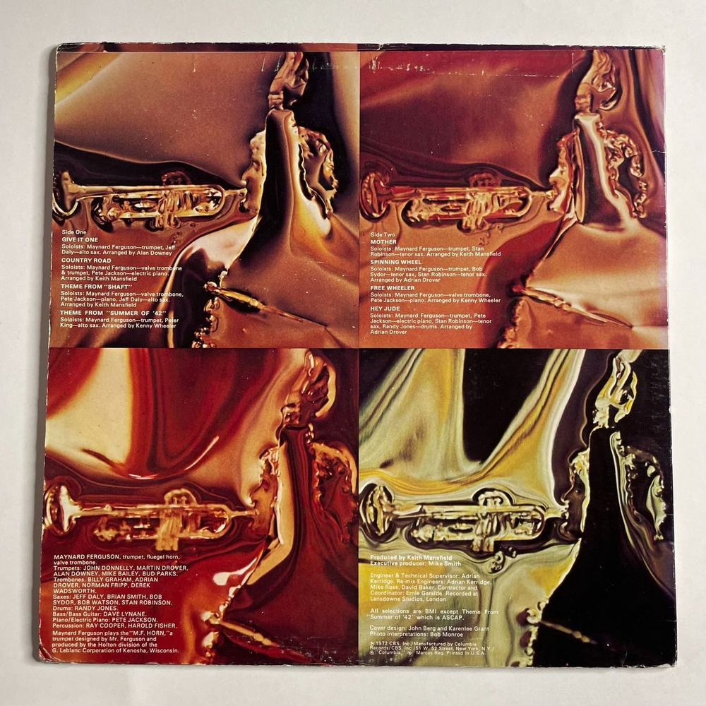 Винтажная виниловая пластинка LP Maynard Ferguson M.F. Horn Two (USA 1972)