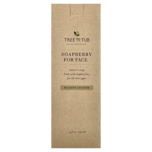 Tree To Tub, очищающее средство для лица с мыльным деревом, для всех типов кожи, расслабляющая лаванда, 120 мл (4 жидк. унции)