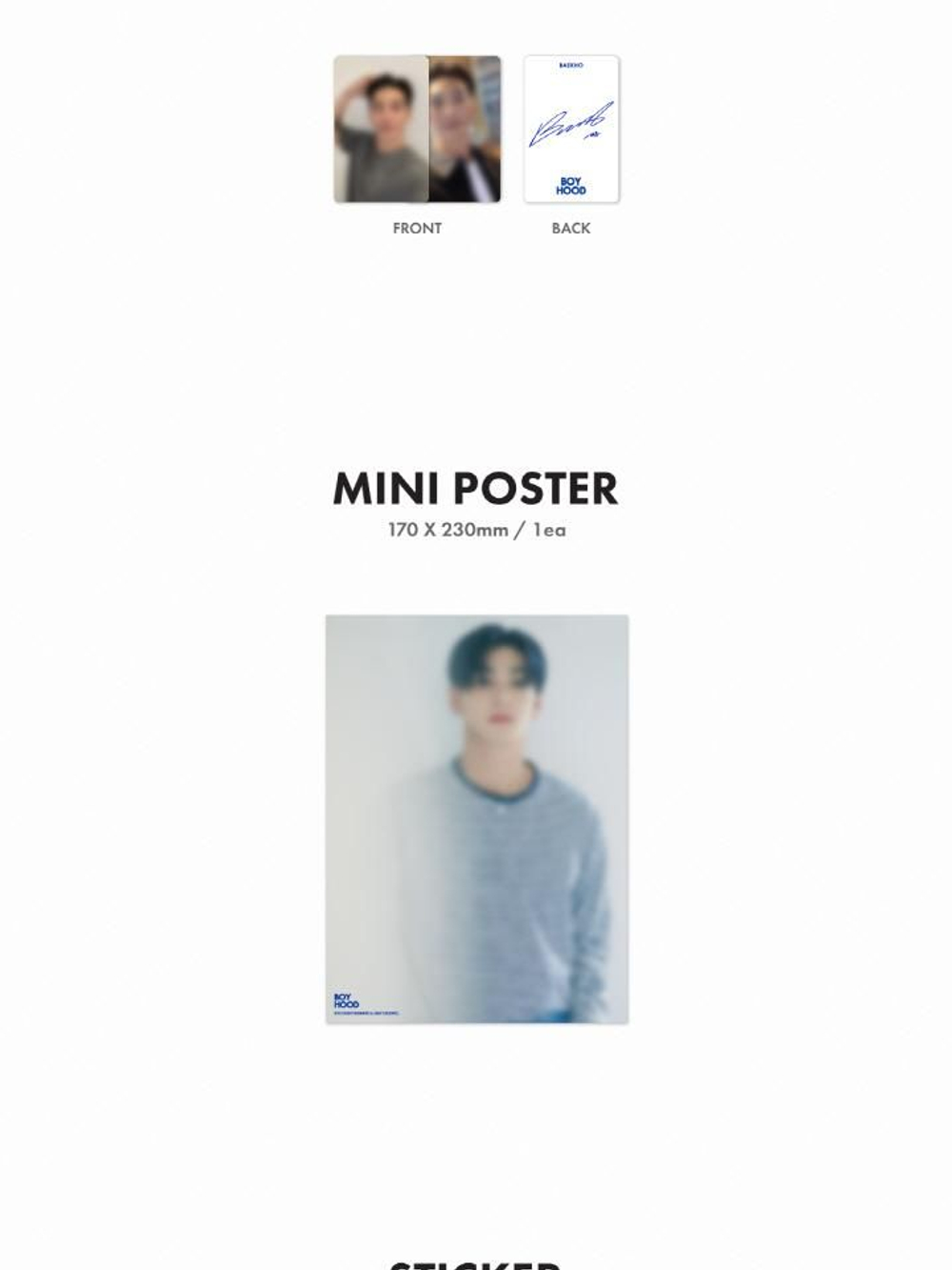 товары BAEKHO - BOYHOOD 2024 Season's Greetings