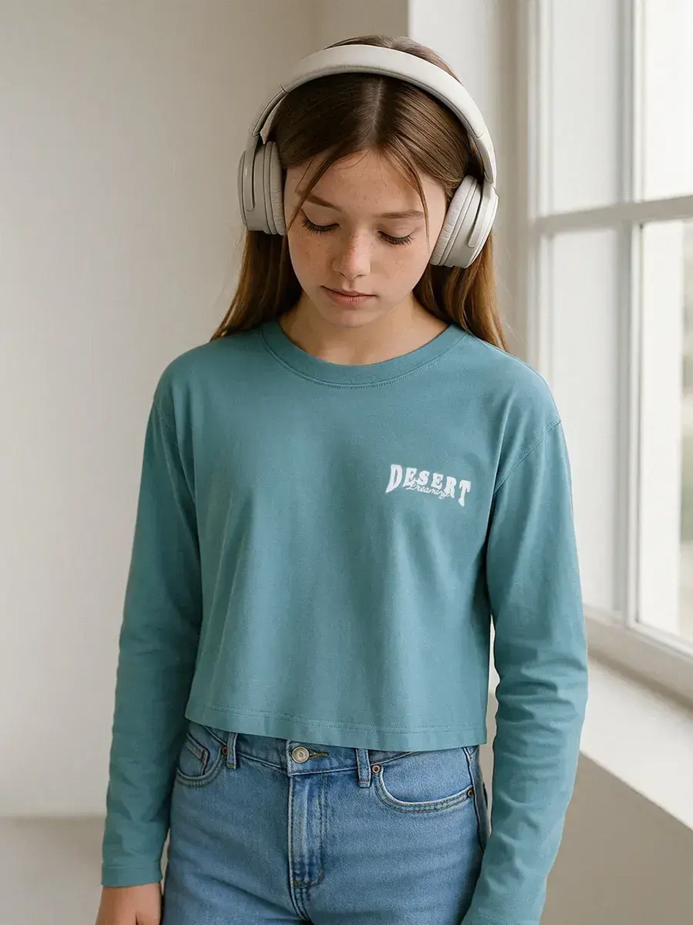 Лонгслив для девочки в летний