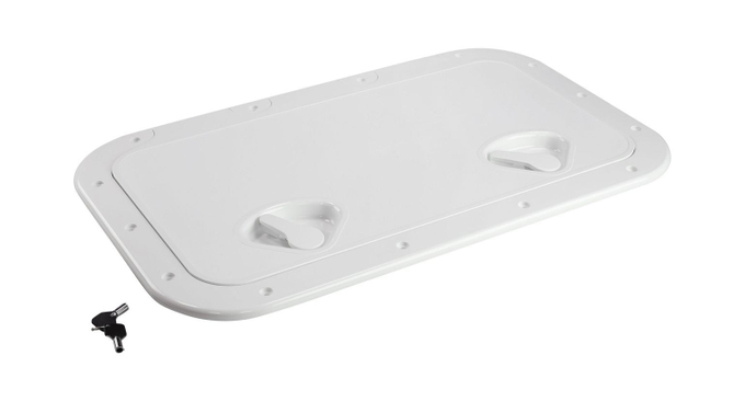 Люк смотровой Classic 355 х 600 мм с замком, белый