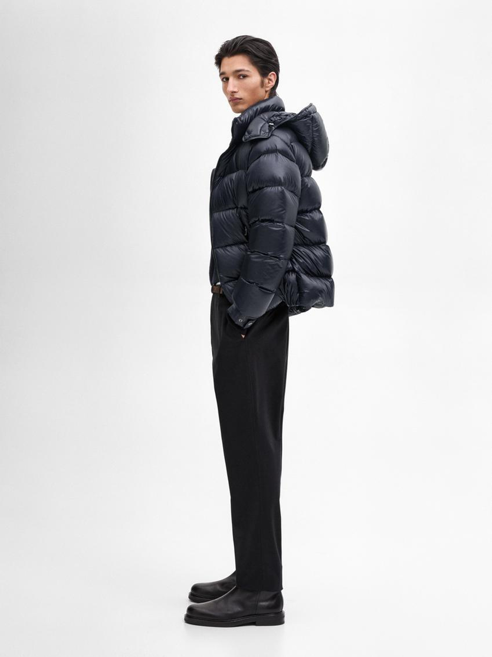 Massimo Dutti Зауженные брюки из твила, темно-синий