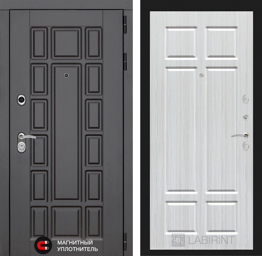 Дверь входная Лабиринт Нью-Йорк 08 - Кристалл вуд металлическая
