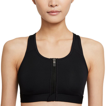 Теннисный бюстгальтер Nike Swoosh Zip Front Bra W - black/black/white
