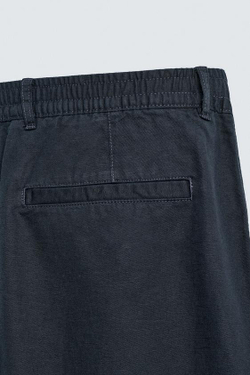 ZARA СВОБОДНЫЕ БРЮКИ STRAIGHT FIT, МОРСКОЙ СИНИЙ