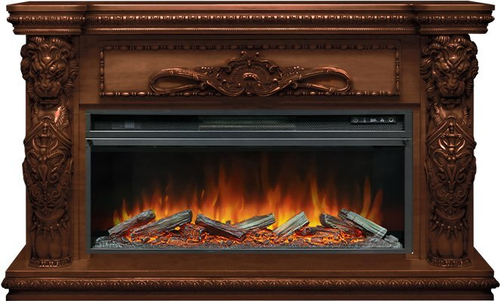 Каминокомплект Windsor 42 - Темный дуб с очагом Vision 42 LOG LED