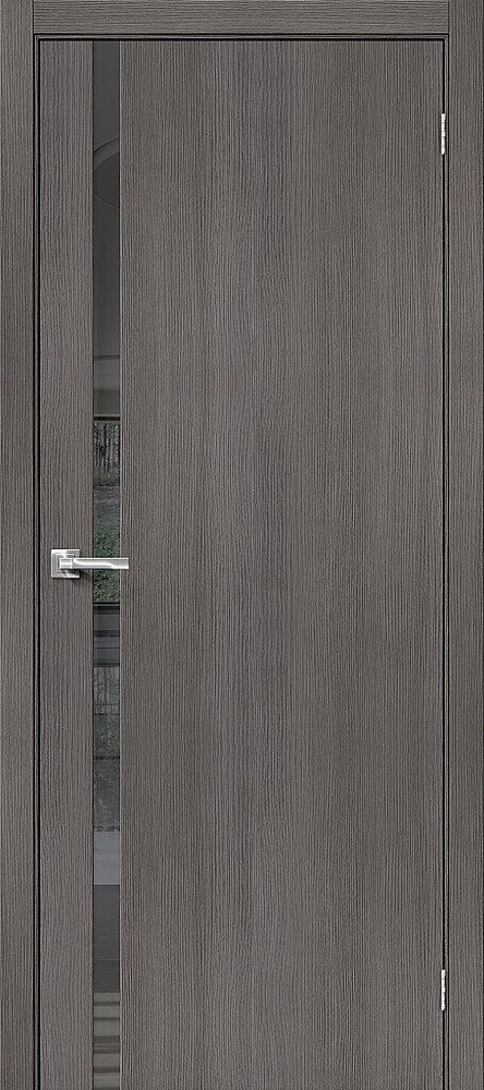 Дверь Браво-1.55 / Цвет Grey Melinga / Стекло Mirox Grey / Двери Браво