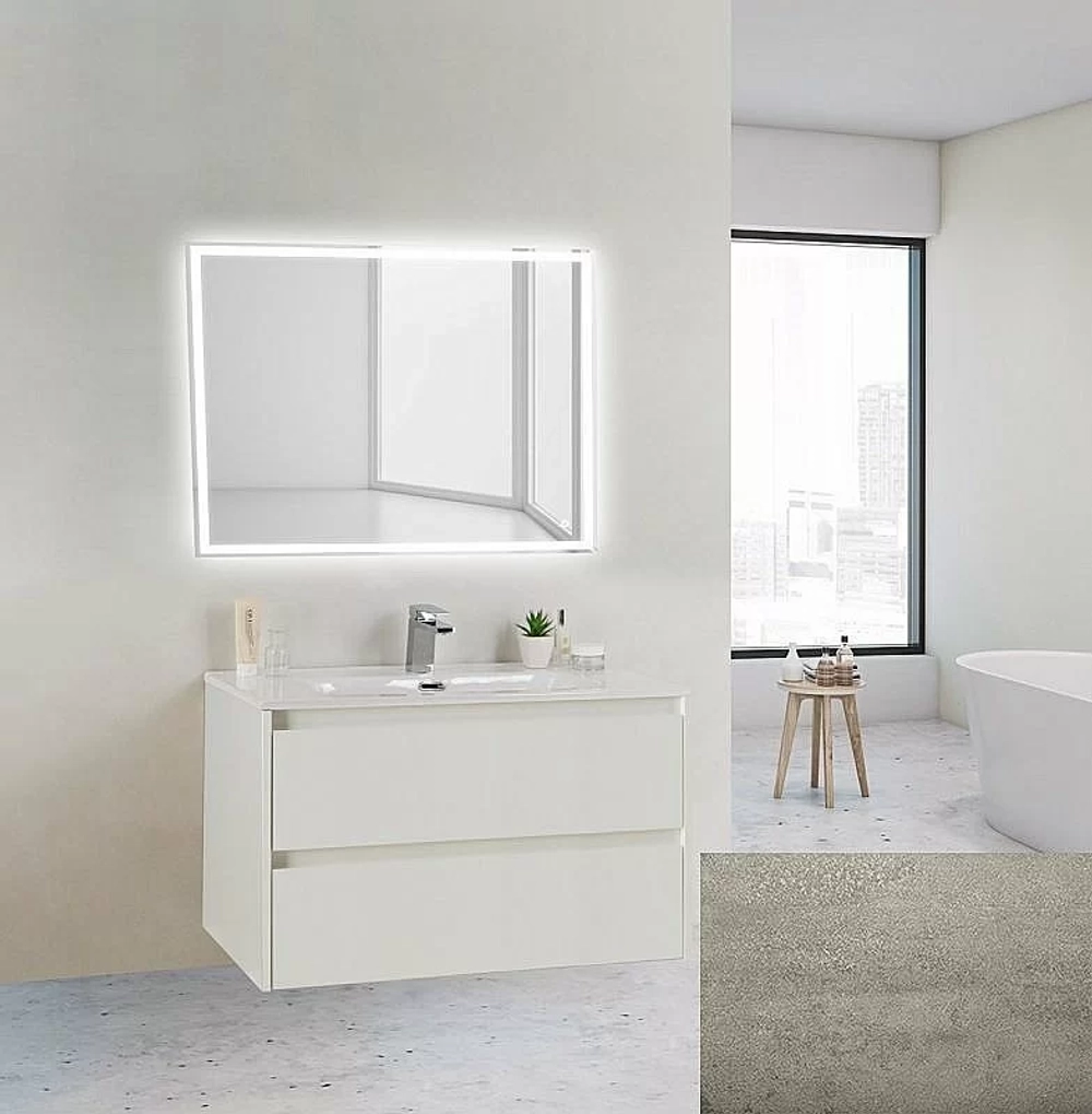 Тумба с раковиной BelBagno KRAFT 39-2C SO 80 Cemento Grigio
