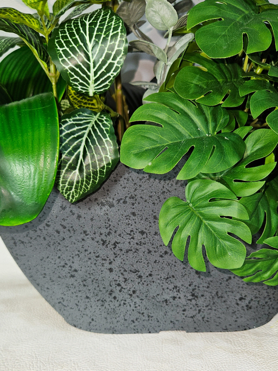 Искусственные орхидеи лиловые 5 веток в кашпо Лофт