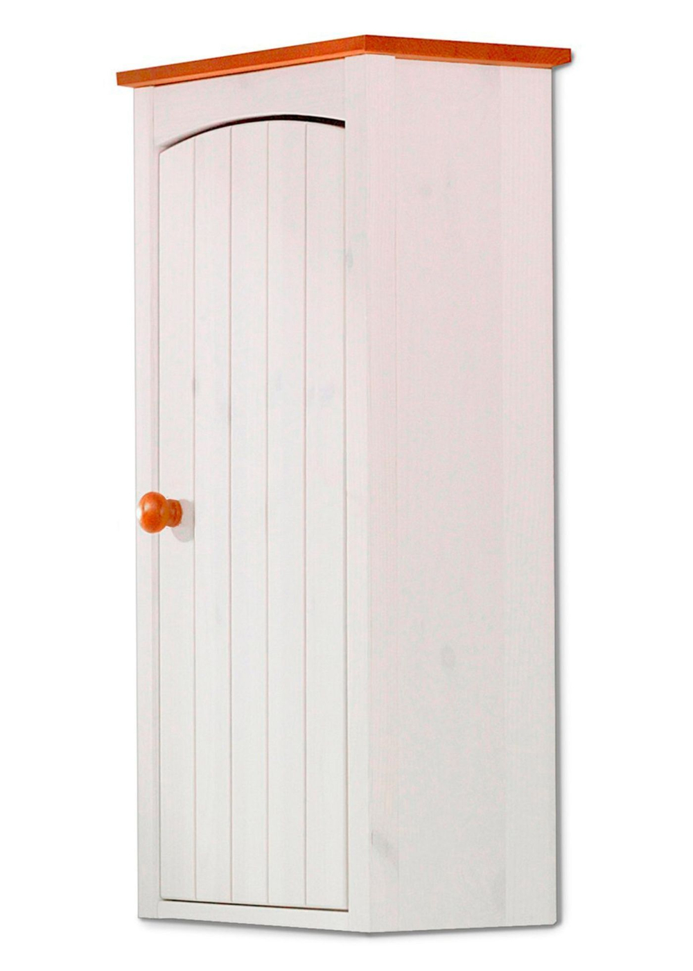 Шкаф навесной Паула для ванной 1 дверь, правый, белый/черри