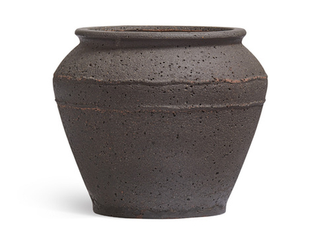 Кашпо TREEZ ERGO - Nero - Чаша-амфора - Чёрный туф