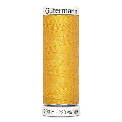 01 Нить Sew-All 100/200 м для всех материалов, 100% полиэстер Gutermann 748277 (415 желтая охра)