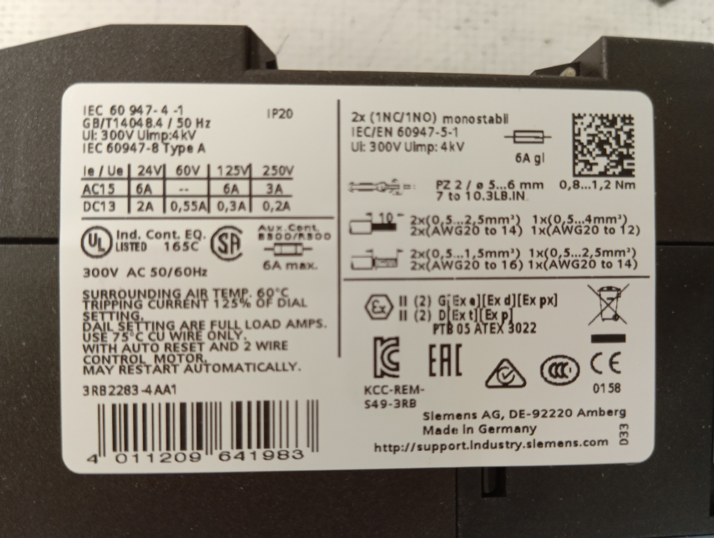 Siemens 3RB2283-4AA1 новое