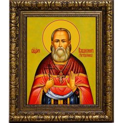 Владимир Четверин, священномученик пресвитер. Икона на холсте.