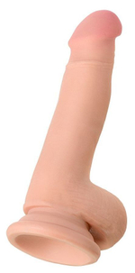 Телесный вибратор-реалистик Alfonso - 18,5 см. (Цвет: телесный)