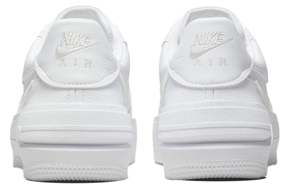 Кроссовки Nike Air Force 1 Plt.Af.Orm "Triple White" (Женская размерная сетка)