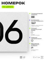 Номер на дверь 406, табличка на дверь для офиса, квартиры, кабинета, аудитории, склада, белая 120х70 мм, Айдентика Технолоджи