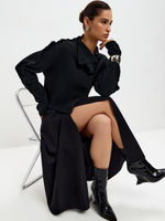 Юбка миди черная асимметричная WRON