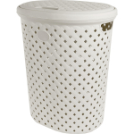 Корзина для белья 42л Plast Team Rattan молочный туман