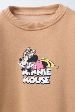 ZARA КОМПЛЕКТ ИЗ ТОЛСТОВКИ И ЛЕГИНСОВ С ПРИНТОМ MINNIE MOUSE © DISNEY, ОХРА