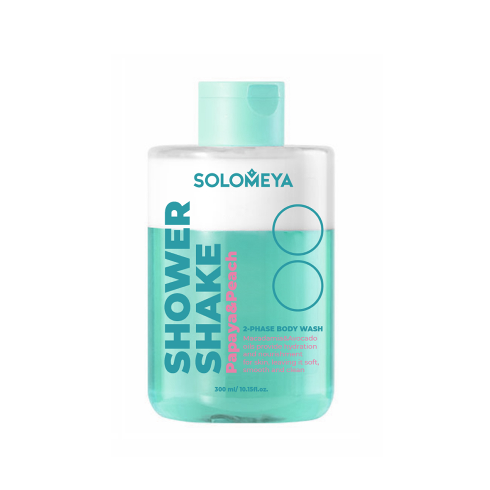 Solomeya Гель-шейк для душа ПАПАЙЯ И ПЕРСИК Shower Shake Papaya&Peach 300 мл