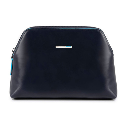 Косметичка Piquadro Blue Square, синяя, 21,5x14,5x5,5 см