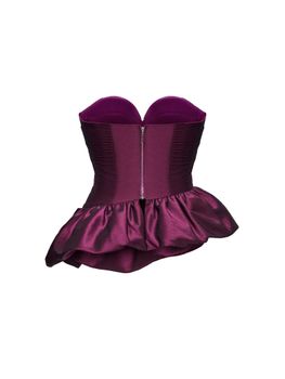 Драпированный корсетный топ с рюшем